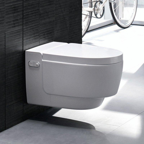 Geberit AquaClean Mera Comfort douche-wc – verwarmde zitting & föhn – met wandbediening – wit, designafdekking wit SW809493