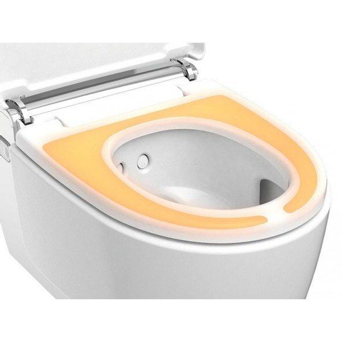 Geberit AquaClean Mera Comfort douche-wc – verwarmde zitting & föhn – met wandbediening – wit, designafdekking wit SW809493