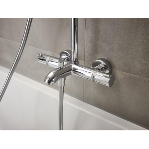 Hansgrohe Crometta e 240 - 1jet - showerpipe - met bad - thermostaat - hoogglans chroom SW73206