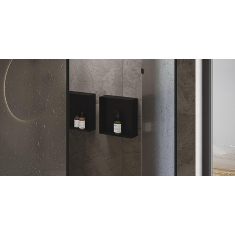 Looox Colour BoX inbouwnis - 30x30x10cm - RVS Zwart mat SW108650