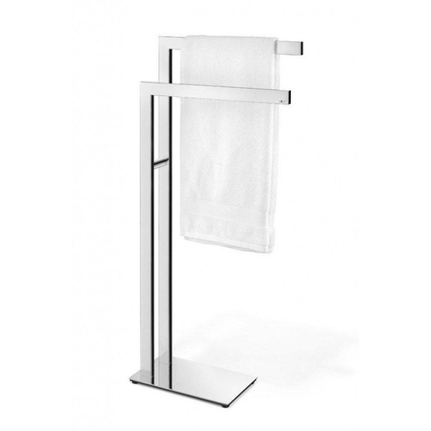 Zack LINEA Handdoekstandaard - 80x40x15cm - dubbel - hoogglans RVS SW84365