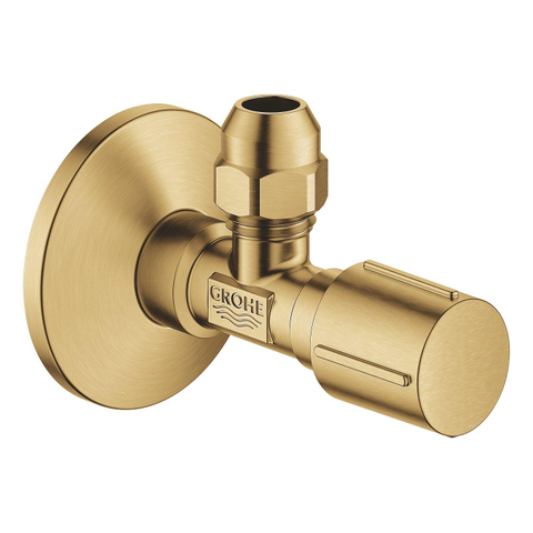 GROHE hoekstopkraan knel met teflon dichtingsring 1/2x3/8 m. metalen greep brushed cool sunrise SW236964