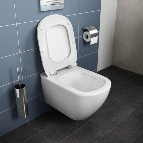 Ideal Standard Tesi WC suspendu Aquablade 53.5x36.5cm avec Abattant Softclose Céramique Blanc SW71259