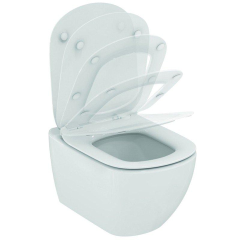 Ideal Standard Tesi WC suspendu – AquaBlade – profondeur 53,5 cm – avec abattant softclose – blanc brillant SW71259