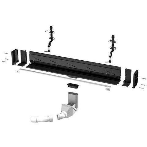 Viega Advantix Vario caniveau de douche mural élément de base en plastique recoupable 300 1200mm garde d'eau 50mm profondeur d'encastrement 90 160mm SW61788