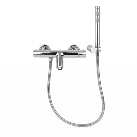 Adema Sparkle 2.0 thermostatische bad-/douchekraan - staafhanddouche en houder - incl. doucheslang - chroom SW769625