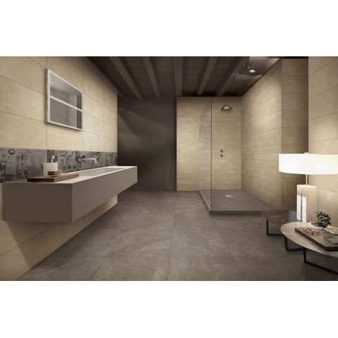 Ceralto Micello Square Carrelage sol et mur 90x90cm 10mm rectifié R10 grès cérame Beige SW61583