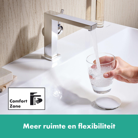 Hansgrohe Tecturis E 1 greeps wastafelkraan - 110 Fine - coolstart - zonder waste set - hoogglans chroom SW918775