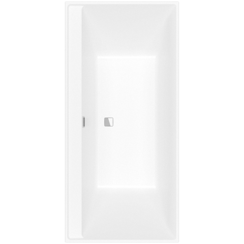Villeroy & Boch Collaro bad rechthoek - 190x90cm - met badwaste - Stone White (mat wit) SW354280