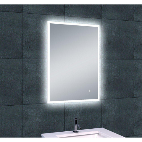 Wiesbaden Quatro spiegel rechthoek met LED, dimbaar en spiegelverwarming 70 x 50 cm SW20784