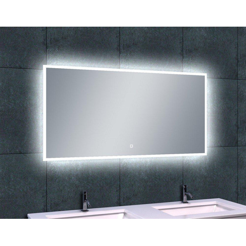 Wiesbaden Quatro Miroir avec éclairage LED 120x60x3.5cm avec interrupteur 12V semi waterproof aluminium SW20786