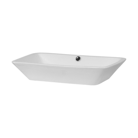 Saniclass San Giorgio Waskom opbouw - 71x41x16cm - overloop - rechthoek - keramiek - glanzend wit SW24990