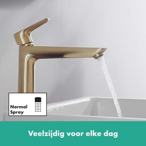 Hansgrohe Talis e 1 greeps wastafelmengkraan - 240 zo/afvoer - geborsteld brons SW528868