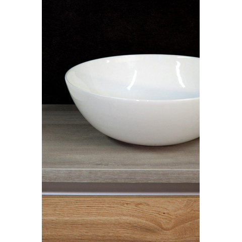 H&R Badmeubelen waskom - 39x14.5cm - keramiek wit SW87507
