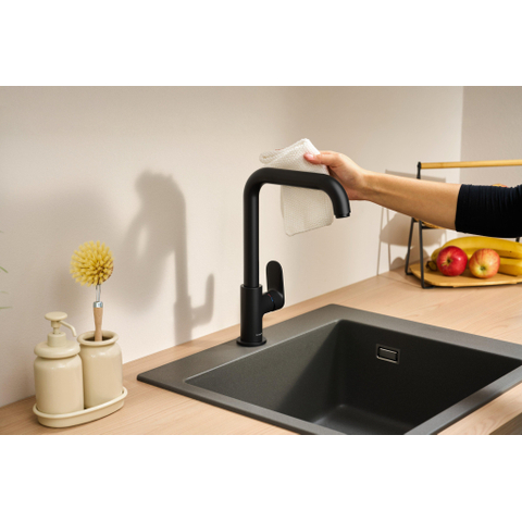 Hansgrohe Vernis Blend M35 KMK 260 U-uitloop mat zwart SW1567279