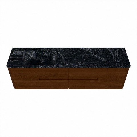 Mondiaz CIRO-DLUX Badkamermeubelset - 180x45x50cm - Solid surface wastafel Lava - 1 wasbak Links - zonder kraangaten - 4 lades - Ruby SW1531614