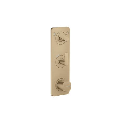 Hansgrohe Axor Citterio C afbouwdeel v. inbouw douchekraan thermostatisch m. plaat v. 2 functiesbrushed bronze SW1152134