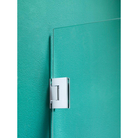Sealskin I AM Porte pivotante avec paroi latérale 100x100x200cm Chrome argenté brillant 8mm verre clair avec anticalcaire SW88950