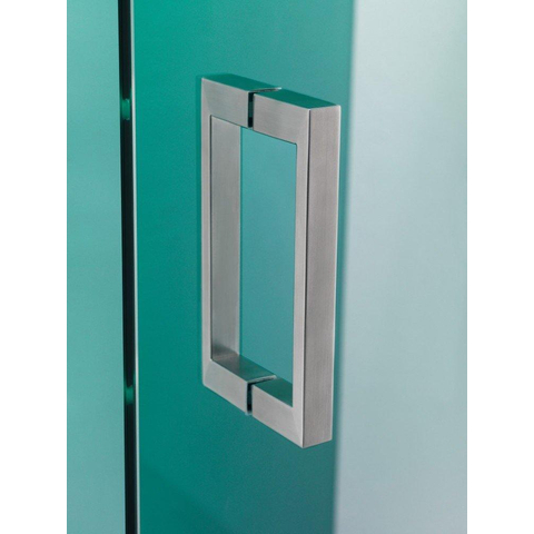 Sealskin I AM Porte pivotante avec paroi latérale 100x100x200cm Chrome argenté brillant 8mm verre clair avec anticalcaire SW88950