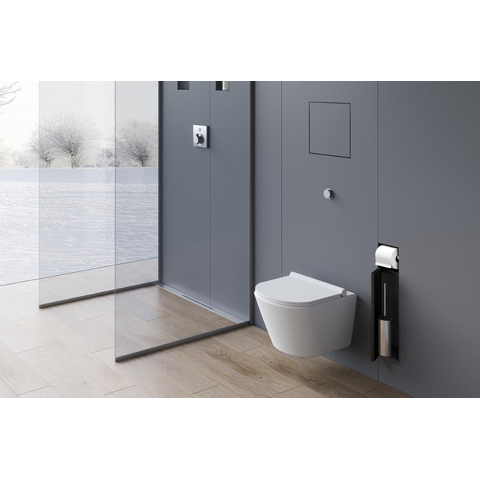 Looox Closed closetborstelgarnituur - met rolhouder - tegelbaar - wit SW101078