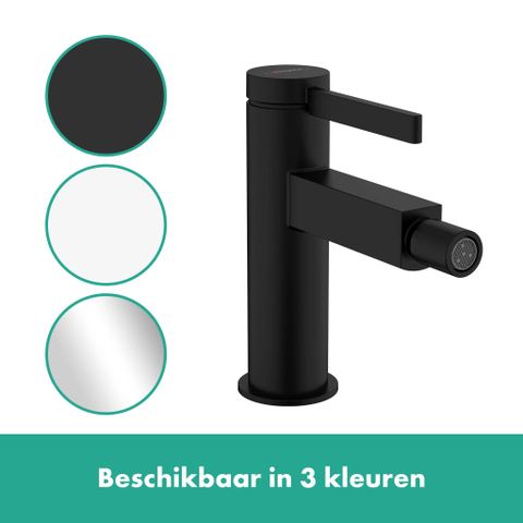 Hansgrohe Finoris Eengreeps bidetkraan - met afvoerplug - mat zwart SW651092