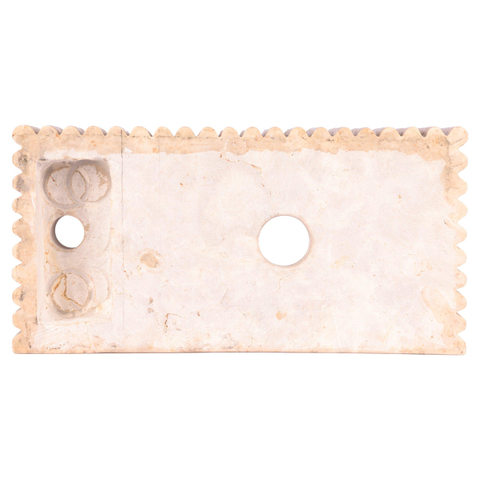 Differnz Ribba fontein - 40x20x9cm - kraangat rechts - marmer - beige SW1566359