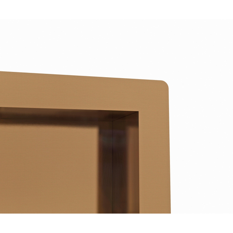 Sawiday Uni inbouwnis 30x60x10cm Geborsteld koper PVD (Koper) - hoekje krom -OUTLETSTORE STORE43278