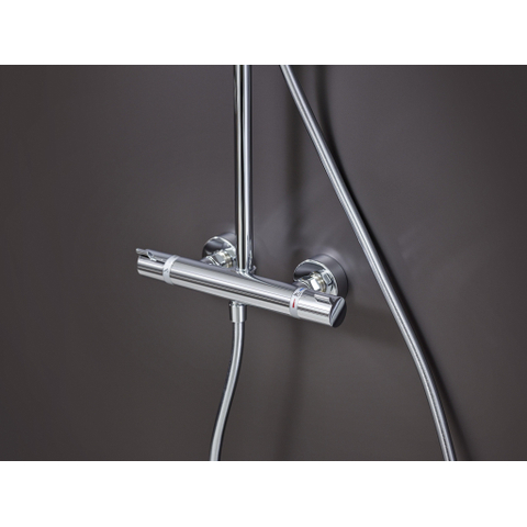 Hansgrohe Croma select s Showerpipe - 280 - 1jet - ecosmart - met thermostaat - hoogglans chroom SW73189