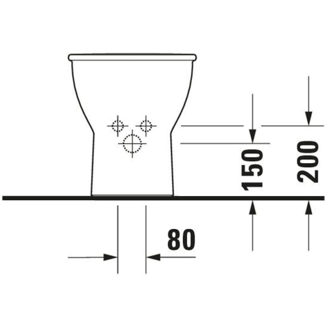 Duravit Darling New Staand bidet - inclusief bevestiging - 63x36cm - glans wit SW54072