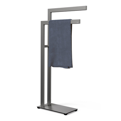 Zack LINEA Handdoekstandaard - 80x15x39cm - dubbel - grafiet SW1416167