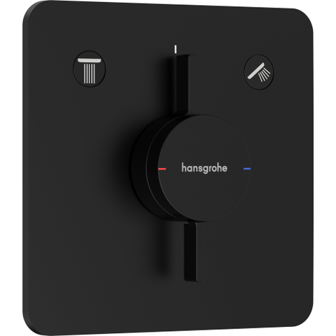 Hansgrohe DuoTurn Q Inbouw mengkraan - voor 2 functies - mat zwart SW918566