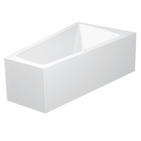 Duravit Paiova Kunststof bad acryl afgeschuind rechts - met aangevormd paneel - 170x100x46cm - met frame - glans wit 0280230