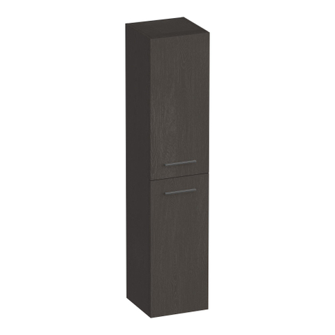ARMATURE Trust Armoire colonne - 160x35x35cm - sans manettes de meuble avec 2 portes à ouverture gauche ou droite Anthracite Bois SW1203877