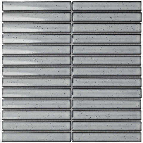 La mosaïque Mosaic Factory Sevilla - 29,6x29,9cm - carrelage mural - Rectangulaire - Porcelaine Gris Clair Brillant SW397940