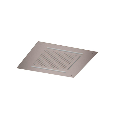 Hotbath Mate Hoofddouche - vierkant - 50x50cm - waterval - LED verlichting - PVD - geborsteld koper SW1117703