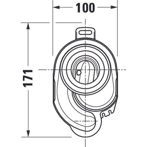 Duravit Urinoirsifon Horizontaal - 50 Mm 0051130000 - grijs/zwart (zwart) SW237753