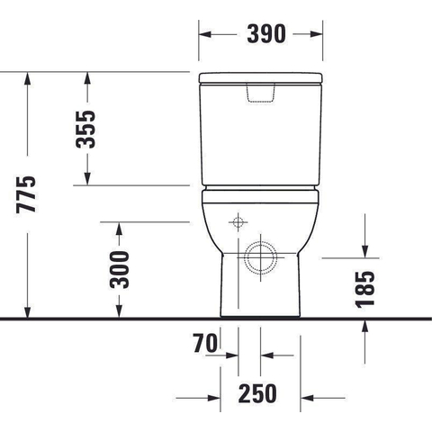 Duravit No.1 WC au sol 65.5x36.5x42cm Blanc haute brillance SW723802