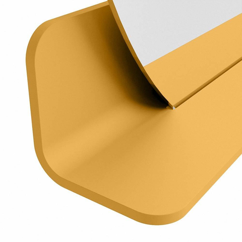 Mondiaz SPOT miroir – Ø 90 cm – avec tablette – Ocher (jaune) SW1235565