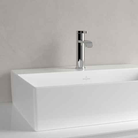 Villeroy & Boch memento 2.0 opzetwastafel - 60x42cm - met 1 kraangat - zonder overloop - White Alpine (glans wit) SW479873