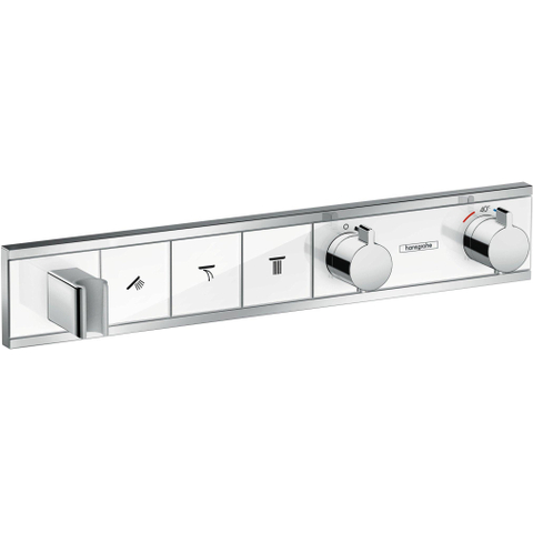 Hansgrohe Rainselect Afbouwdeel - voor inbouw douchekraan - thermostatisch - voor 3 functies - met handdouchehouder - 52.7x90cm - thermostaat - hoogglans chroom SW157087