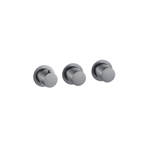 Fortifura Calvi Nebbio - inbouwkraan thermostaatkraan - 2 functies - niet uitbreidbaar - Geborsteld Gunmetal PVD - licht beschadigd-OUTLETSTORE STORE44135