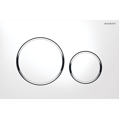 QeramiQ Salina Toiletset - rimless - diepspoel - softclose - quickrelease zitting - Geberit Sigma20 bedieningsplaat glans wit - wit glans SW98657