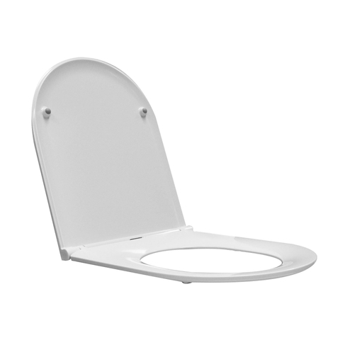 Wiesbaden Vesta Les toilettes sans bride 52cm avec réservoir encastrable UP320, cuvette et abattant Flatline frein de chute déclipsable avec plaque de commande chrome brillant SW98224