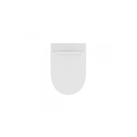 QeramiQ Salina Pack WC - sans bride - à fond creux - abattant à fermeture douce - plaque de déclenchement Geberit Sigma01 blanc brillant - blanc SW98654