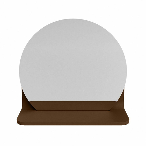 Mondiaz SPOT spiegel – Ø30 cm – met planchet – Rust (bruin) SW1235598
