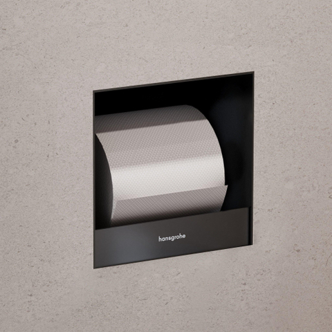 Hansgrohe XtraStoris Original Toiletrolhouder - 15x15x14cm - mat zwart SW1590292