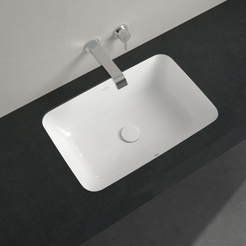 Villeroy & Boch Architectura Lavabo encastré par le dessous - 570 x 370 x 175 mm - blanc brillant Alpin (blanc) - avec trop-plein SW762398