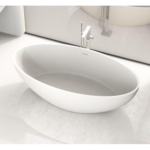 Ideavit Solidellipse Vrijstaand bad 180x88cm ovaal Solid surface wit SW85894