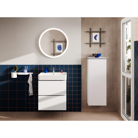 Hansgrohe Xanuia Q Wastafel/Fontein - 60x48cm - inbouw - 1 kraangat - met overloop - glans wit SW1165071
