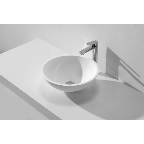 Wiesbaden Valerie Waskom rond - 43x13cm - solid surface - mat wit SW102824